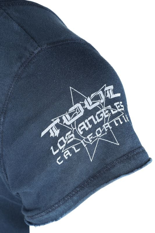 Gothicana By Emp "Grid Skull" T-Shirt Blue By Tool