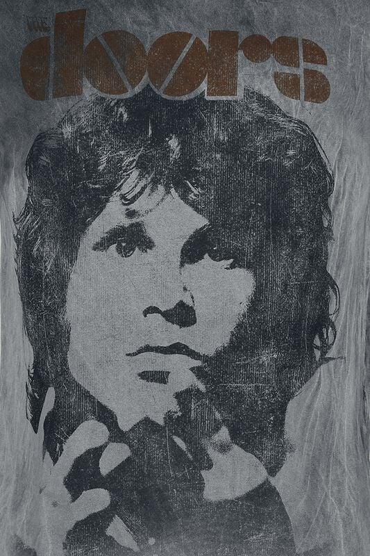 Gothicana By Emp "Jim" T-Shirt Grey By The Doors