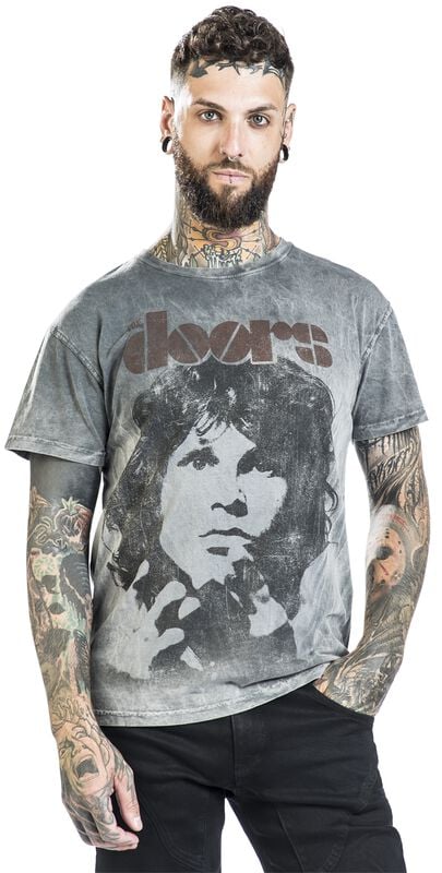 Gothicana By Emp "Jim" T-Shirt Grey By The Doors