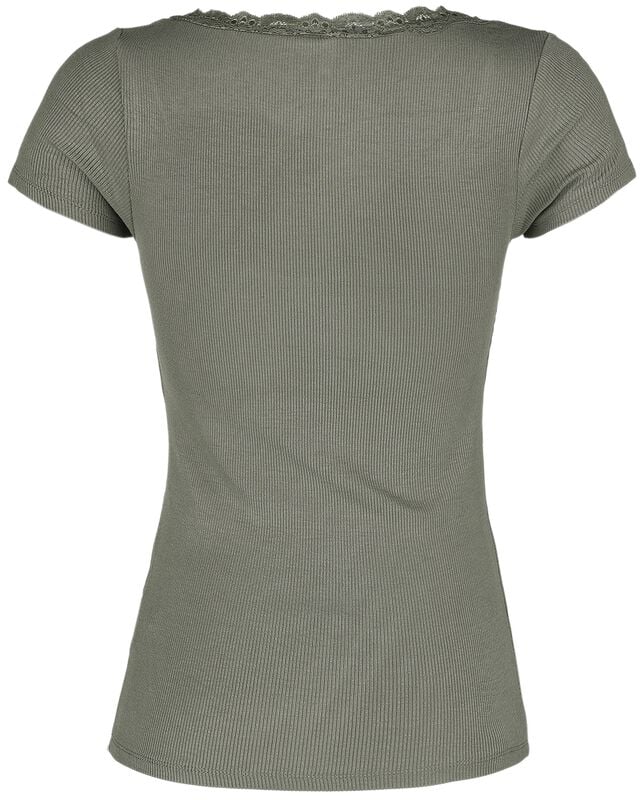 Gothicana By Emp "Mariella" T-Shirt Khaki By Hailys