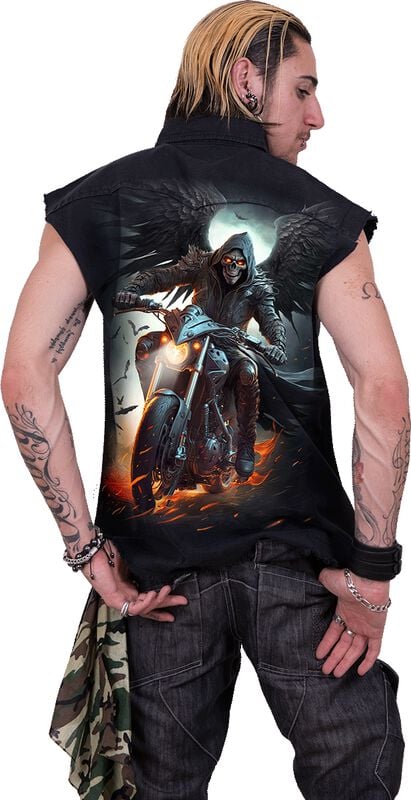 Gothicana By Emp "Night Rider" Vest Black By Spiral