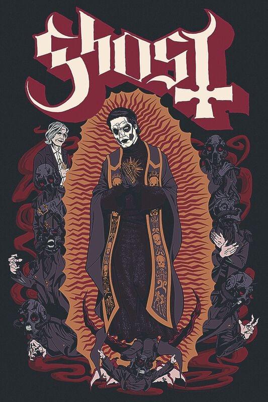 Gothicana By Emp "Papa Luna" T-Shirt Black By Ghost