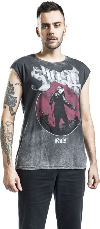 Gothicana By Emp "Rats" Tanktop Grey By Ghost