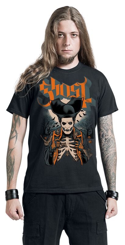 Gothicana By Emp "Ribs & Bats" T-Shirt Black By Ghost