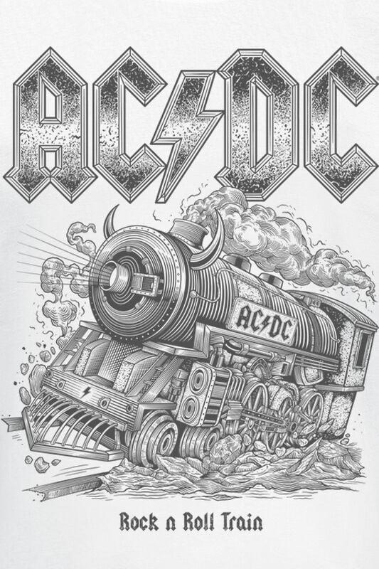 Gothicana By Emp "RNR Train" T-Shirt White By AC/DC