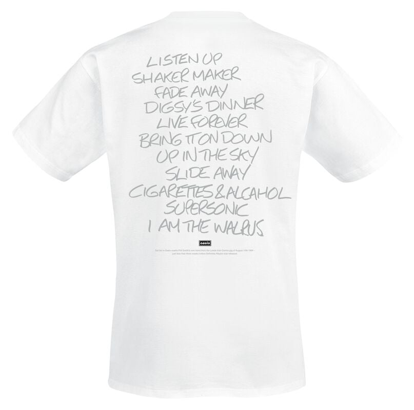 Gothicana By Emp "Setlist" T-Shirt White By Oasis