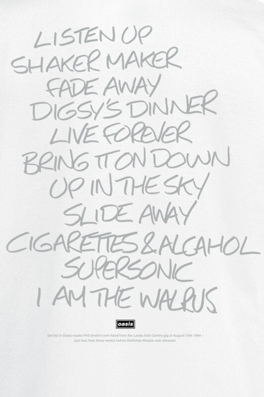 Gothicana By Emp "Setlist" T-Shirt White By Oasis