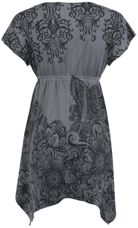 Gothicana By Emp "Smock" Mini Dress Grey By Innocent