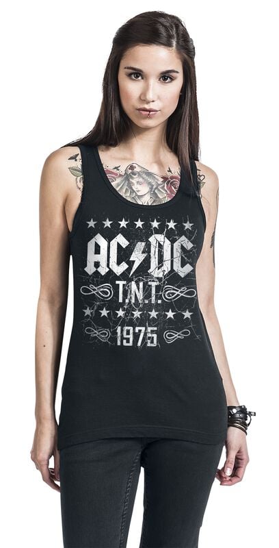 Gothicana By Emp "T.N.T. 1975" Top Black By AC/DC