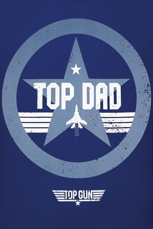 Gothicana By Emp "Top Dad" T-Shirt Blue By Top Gun