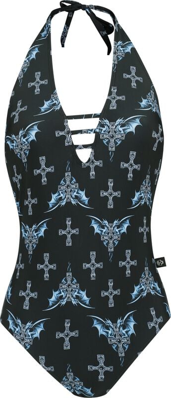 gothicana by emp "Gothicana X Anne Stokes - Bathing Suit" Swimsuit black by Gothicana by EMP