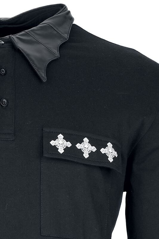 Gothicana By Emp "Gothicana X Anne Stokes Long-sleeved Top" Long-sleeve Shirt Black By Gothicana By EMP