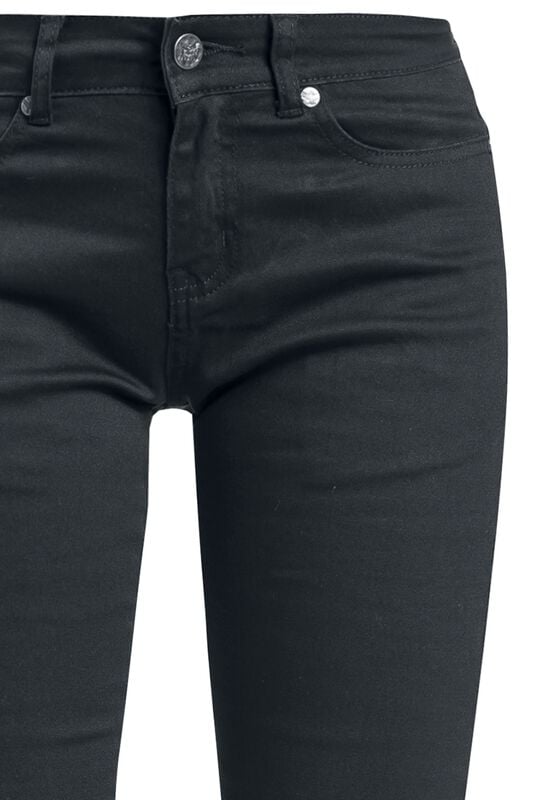 Gothicana By Emp "Grace - Black Jeans With Turn-Up" Jeans Black By Black Premium By EMP