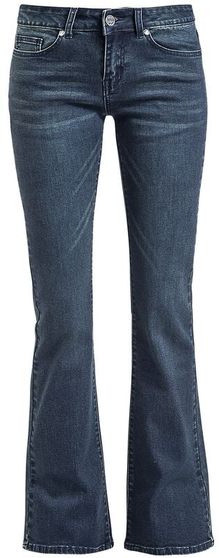 gothicana by emp "Grace - Dark blue jeans with flare" Jeans blue by Black Premium by EMP