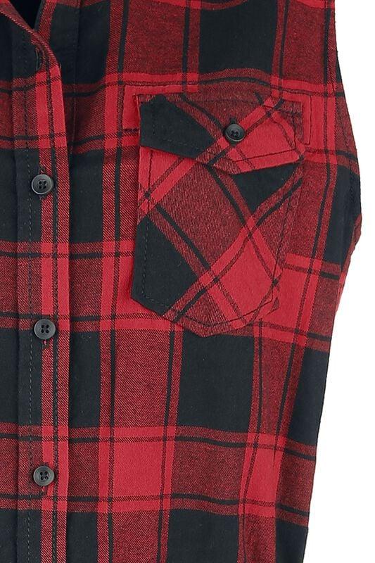 Gothicana By Emp "Gracey Sleeveless Long Shirt" Top Red-black By Brandit