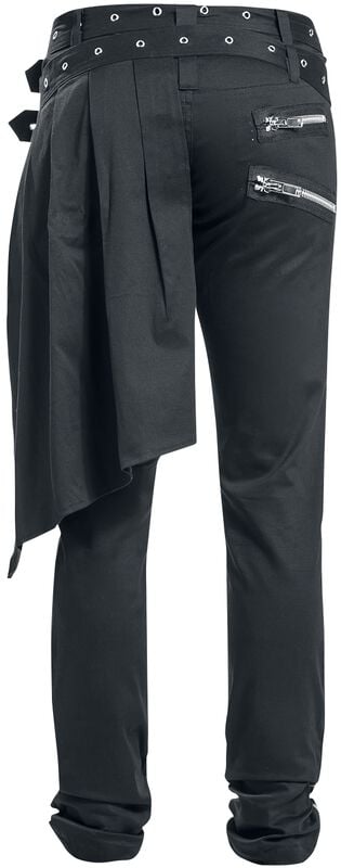 Gothicana By Emp "Graves Pant Slim Fit" Cloth Trousers Black By Vixxsin