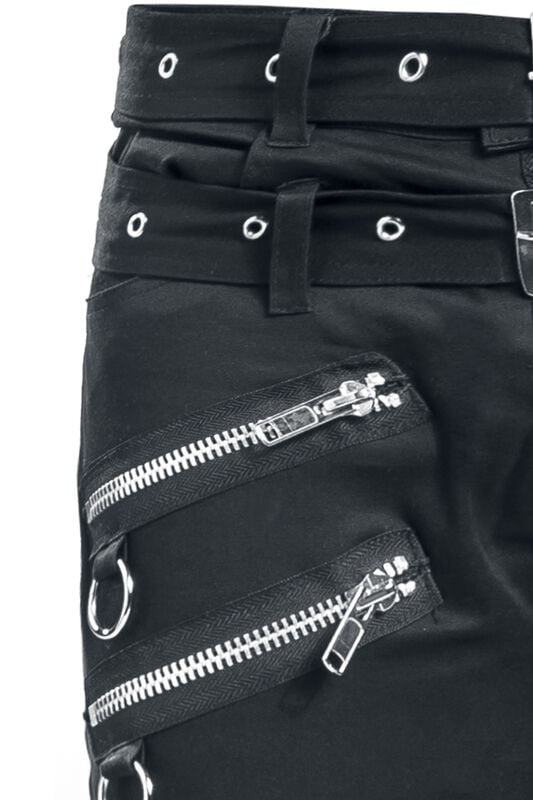 Gothicana By Emp "Graves Pant Slim Fit" Cloth Trousers Black By Vixxsin