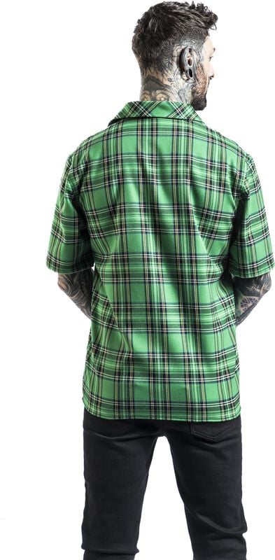 Gothicana By Emp "Green Shirt" Short-sleeved Shirt Green By H&R London