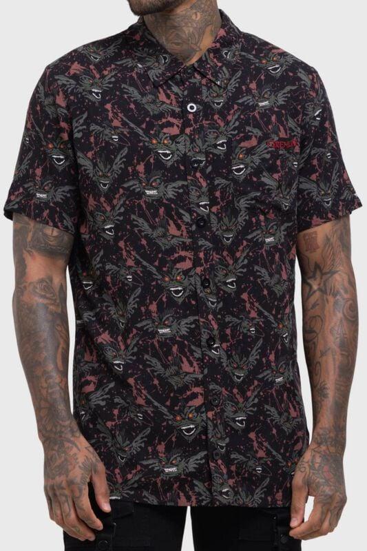 Gothicana By Emp "Gremlins - After Midnight Shirt" Short-sleeved Shirt Black-grey By Killstar