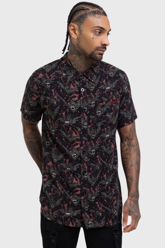gothicana by emp "Gremlins - After Midnight Shirt" Short-sleeved Shirt black-grey by Killstar