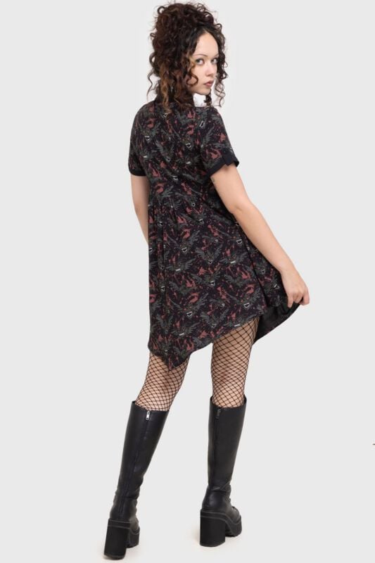 Gothicana By Emp "Gremlins - The Gremlins Are Coming - Shirt Dress" Mini Dress Black/grey/red By Killstar