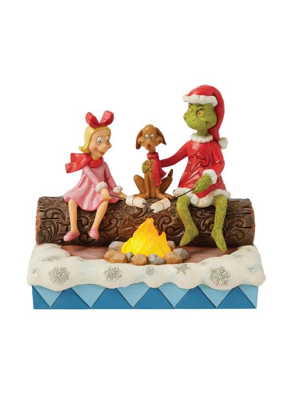 gothicana by emp "Grinch Cindy Lou Who and Max roasting marshmallows with light-up function" Collection Figures multicolour by The Grinch