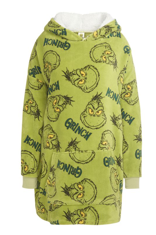 gothicana by emp "Grinch Face and Lettering - Oversized Winter Hoodie" Hoodie green by The Grinch