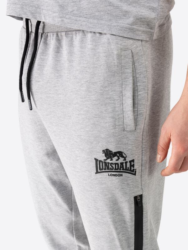 Gothicana By Emp "GRINSTEAD" Tracksuit Trousers Mottled Grey By Lonsdale London