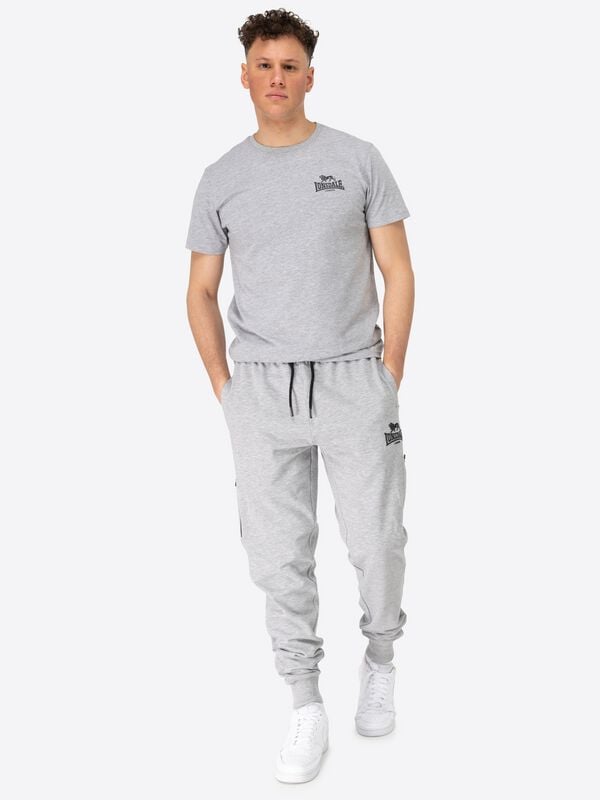 Gothicana By Emp "GRINSTEAD" Tracksuit Trousers Mottled Grey By Lonsdale London