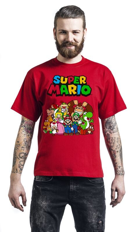 Gothicana By Emp "Group Shot" T-Shirt Red By Super Mario