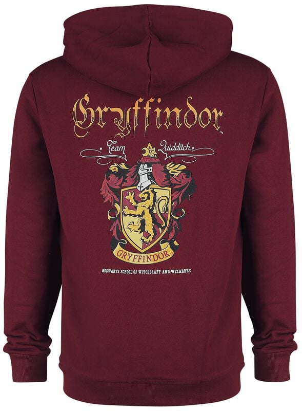 Gothicana By Emp "Gryffindor" Hoodie Burgundy By Harry Potter