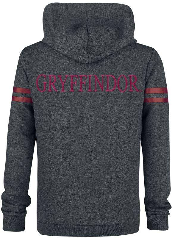 Gothicana By Emp "Gryffindor Sport" Hoodie Jacket Grey-bordeaux By Harry Potter