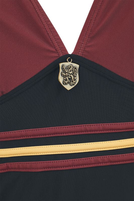 Gothicana By Emp "Gryffindor" Swimsuit Black-bordeaux By Harry Potter