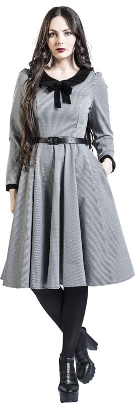 Gothicana By Emp "H&R London" Midi Dress Grey-black By H&R London