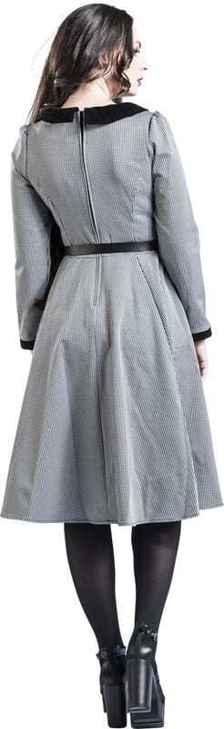 Gothicana By Emp "H&R London" Midi Dress Grey-black By H&R London