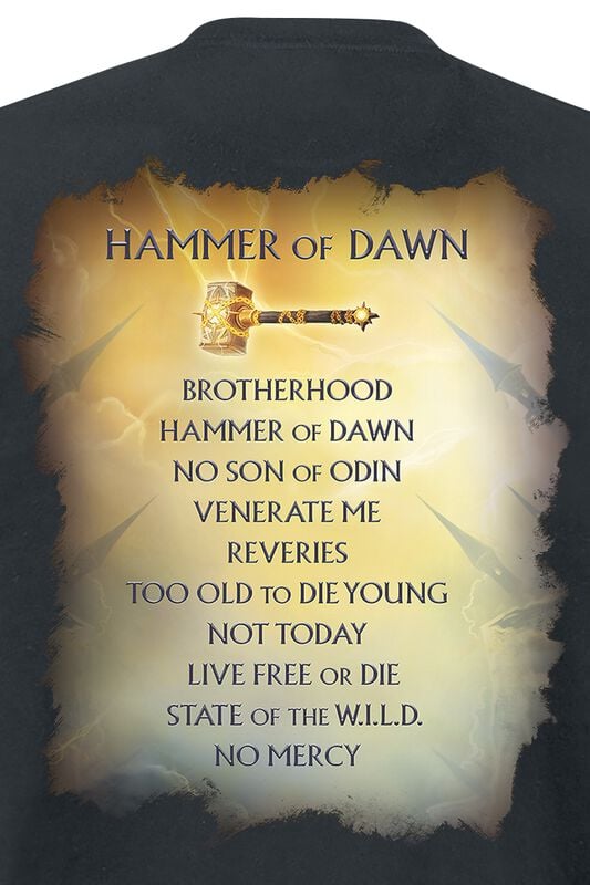 Gothicana By Emp "Hammer Of Dawn" T-Shirt Black By HammerFall