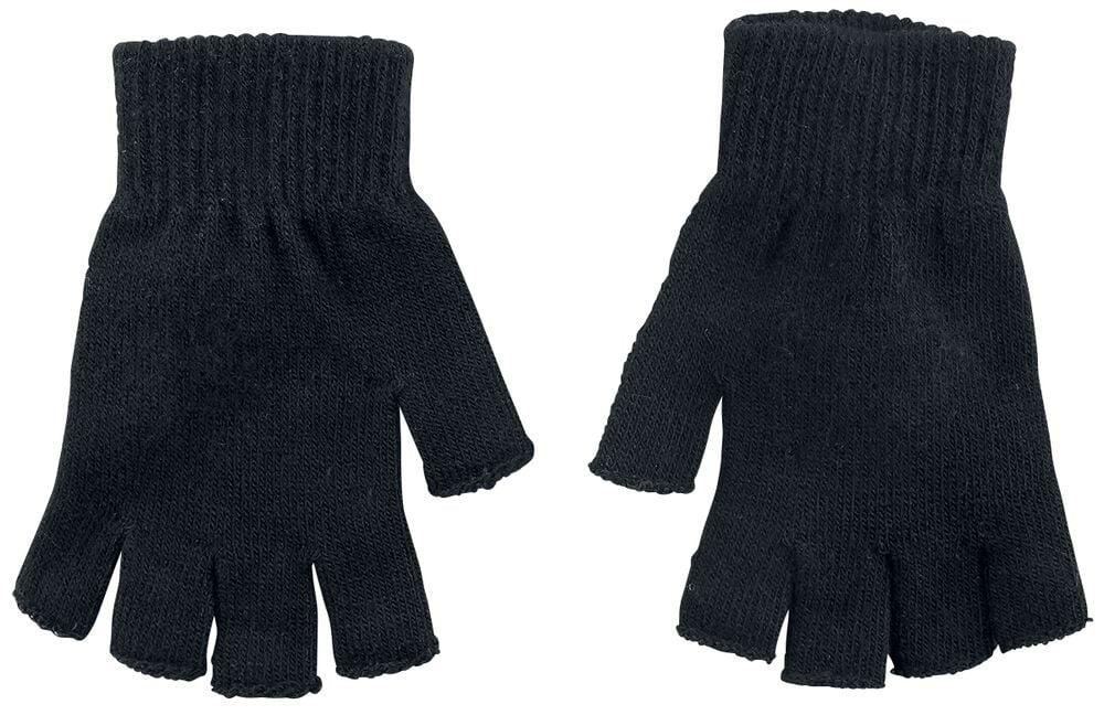 Gothicana By Emp "Hands Up" Fingerless Gloves Black By Black Premium By EMP
