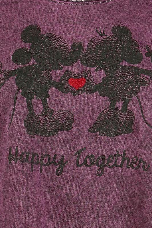 Gothicana By Emp "Happy Together" Sweatshirt Lilac By Mickey Mouse