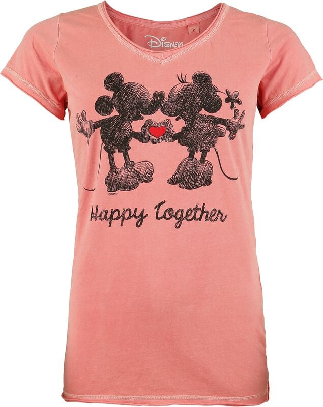 gothicana by emp "Happy Together" T-Shirt coral by Mickey Mouse