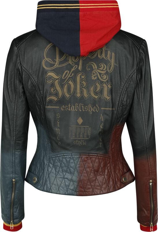 Gothicana By Emp "Harley Quinn - Daddy's Lil' Monster" Leather Jacket Multicolour By Suicide Squad