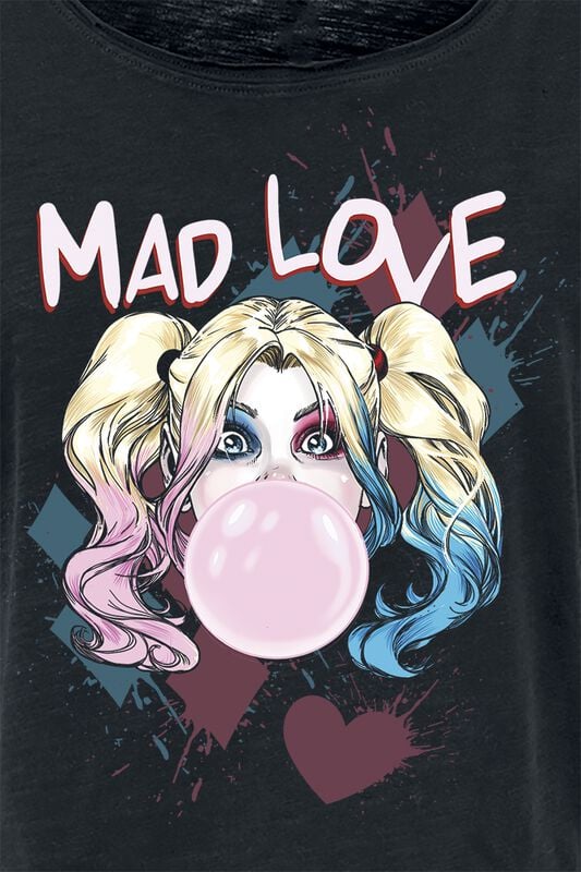 Gothicana By Emp "Harley Quinn - Mad Love" T-Shirt Black By Batman