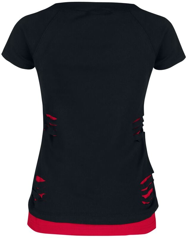 Gothicana By Emp "Harley Quinn - Mad Love" T-Shirt Black-red By Batman