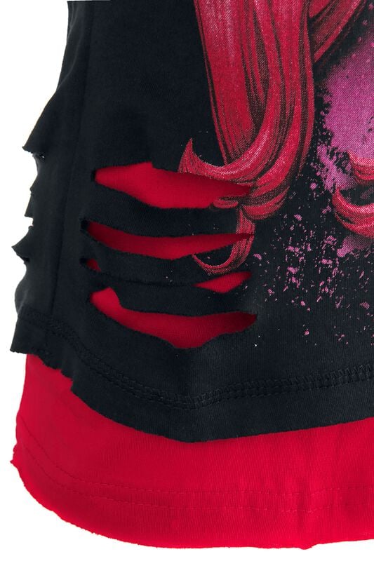 Gothicana By Emp "Harley Quinn - Mad Love" T-Shirt Black-red By Batman