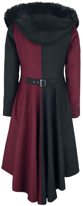 Gothicana By Emp "Harley Quinn" Winter Coat Red-black By Batman