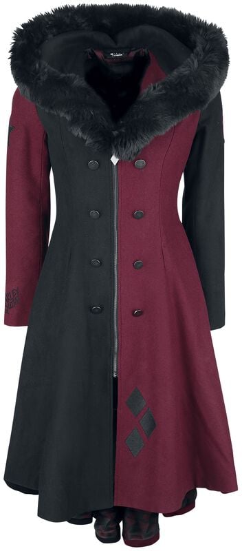 gothicana by emp "Harley Quinn" Winter Coat red-black by Batman