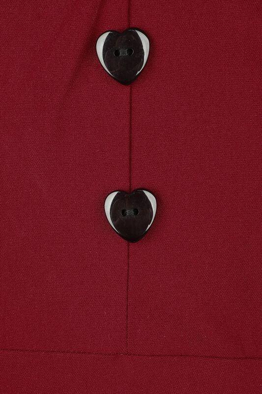 Gothicana By Emp "Heart Nuckle Flare Dress" Midi Dress Red By Voodoo Vixen