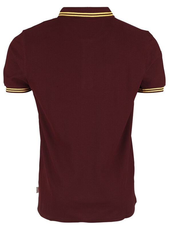 Gothicana By Emp "HELLISTER" Polo Shirt Burgundy By Lonsdale London