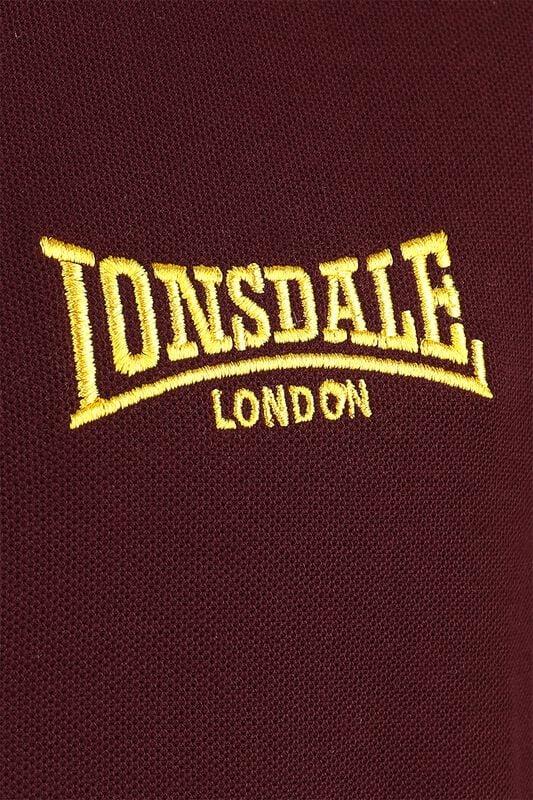 Gothicana By Emp "HELLISTER" Polo Shirt Burgundy By Lonsdale London