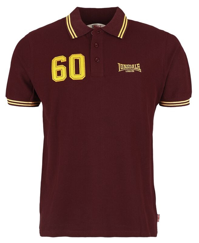 gothicana by emp "HELLISTER" Polo Shirt burgundy by Lonsdale London