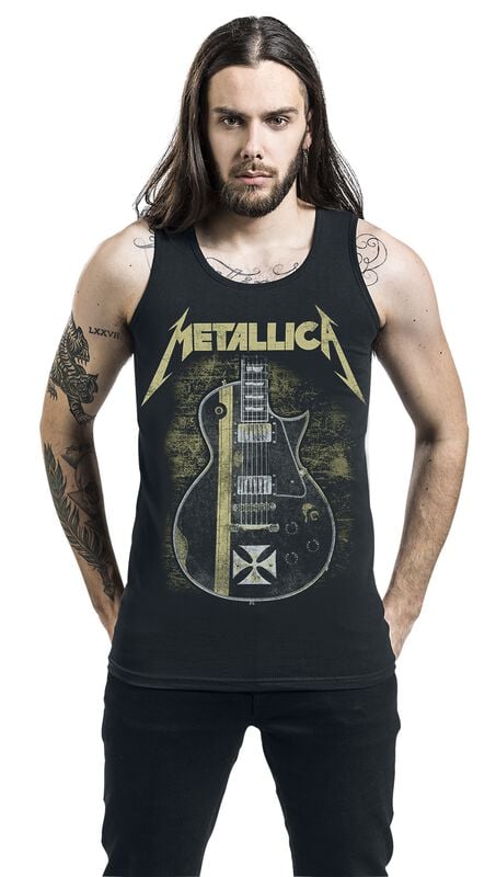 Gothicana By Emp "Hetfield Iron Cross Guitar" Tanktop Black By Metallica